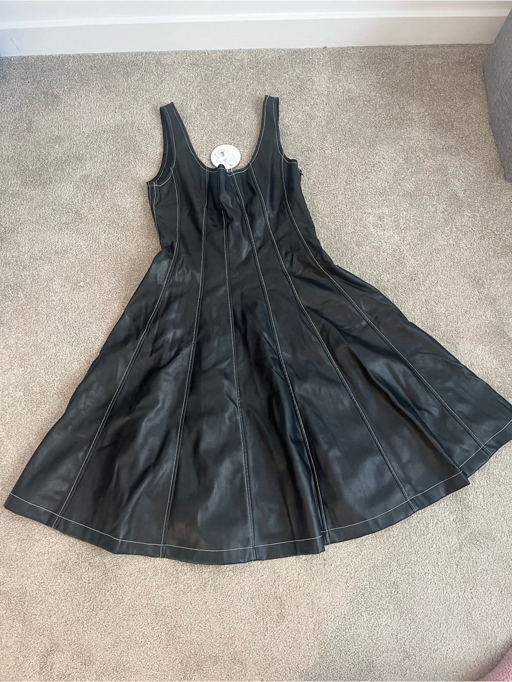 Staud faux leather dress size 6